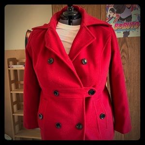 Red Wool Peacoat Lane Bryant!